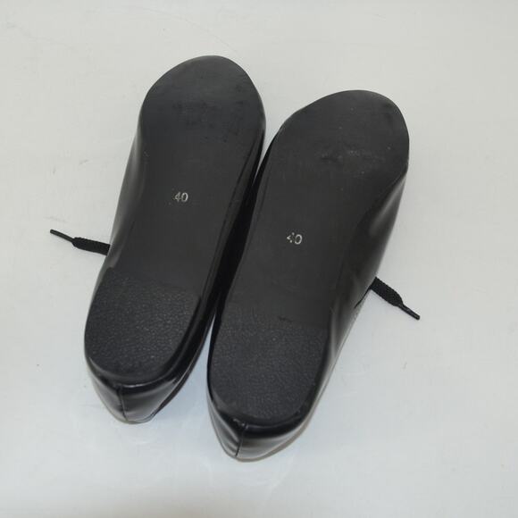 Women's US 9 Black Shiny Ballet Flat Whimsigoth Size 40 - Picture 6 of 14